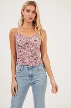 Ruched Cami -Chic Ladies Wear Shop AT16731 FUCHSIA OLIVEDITSY 3