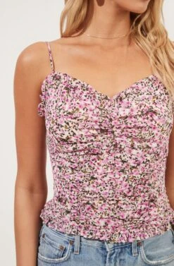 Ruched Cami -Chic Ladies Wear Shop AT16731 FUCHSIA OLIVEDITSY 4