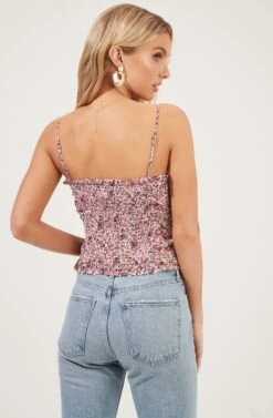 Ruched Cami -Chic Ladies Wear Shop AT16731 FUCHSIA OLIVEDITSY 6