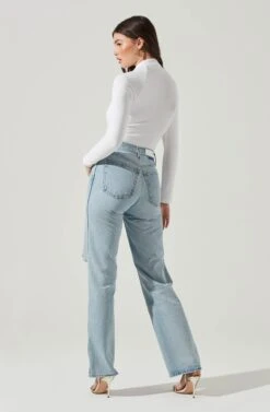 Long Sleeve Cutout Bodysuit -Chic Ladies Wear Shop AT16961 WHITE 5