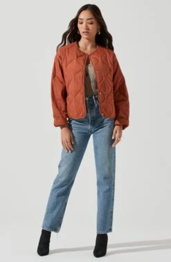 Lightweight Padded Jacket -Chic Ladies Wear Shop AT17062 CLAY 1109