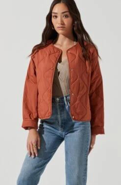 Lightweight Padded Jacket -Chic Ladies Wear Shop AT17062 CLAY 1120