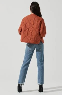 Lightweight Padded Jacket -Chic Ladies Wear Shop AT17062 CLAY 1123