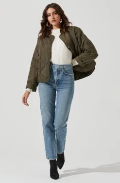 Lightweight Padded Jacket -Chic Ladies Wear Shop AT17062 GREEN 1797