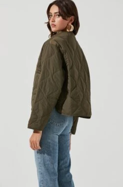 Lightweight Padded Jacket -Chic Ladies Wear Shop AT17062 GREEN 1817