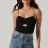 Cut Out Sweetheart Bodysuit -Chic Ladies Wear Shop AT17139 BLACK 0436