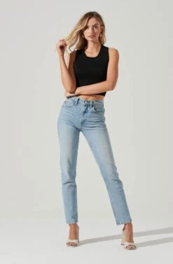 Tie Back Sweater Tank Top -Chic Ladies Wear Shop AT17237 BLACK 1664