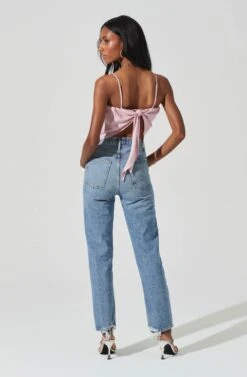 Tie Back Square Neck Cami -Chic Ladies Wear Shop AT17242 LILAC 6