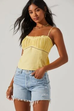 Pleated Linen Cami