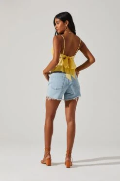 Pleated Linen Cami -Chic Ladies Wear Shop AT17248B YELLOW 4