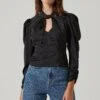 Twist Mock Neck Top -Chic Ladies Wear Shop AT17289 BLACK 2