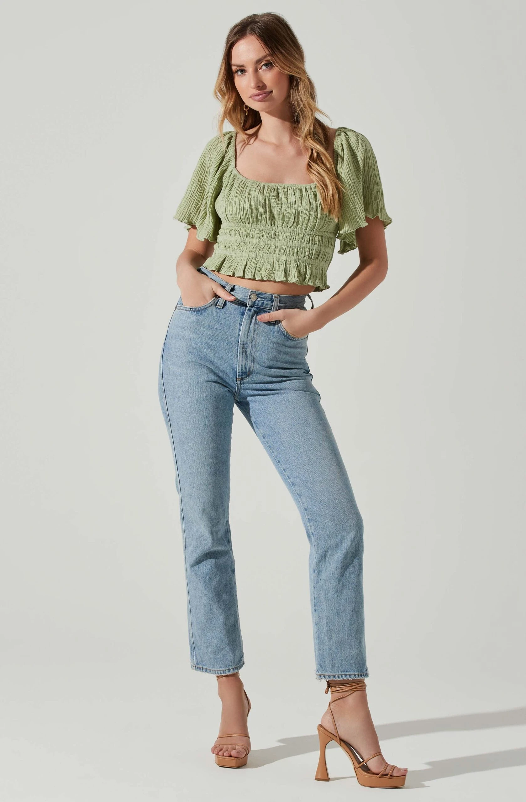 Flutter Sleeve Lace Back Top 10 Flutter Sleeve Lace Back Top - Image 8