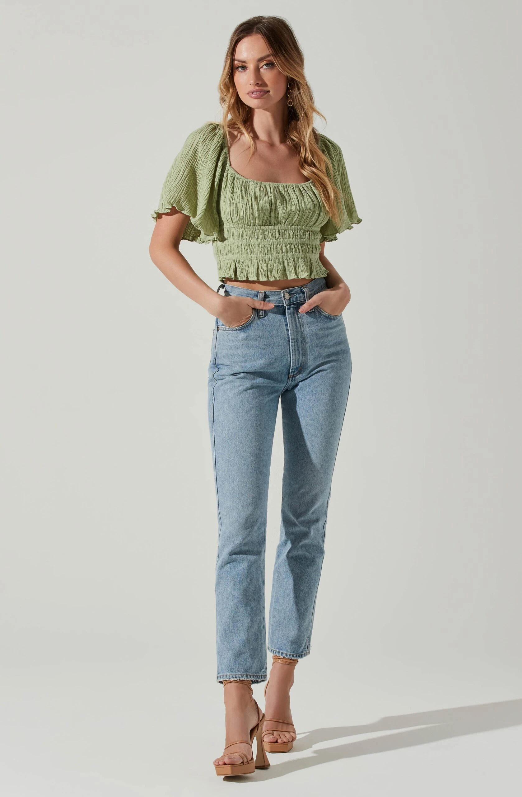 Flutter Sleeve Lace Back Top 12 Flutter Sleeve Lace Back Top - Image 10