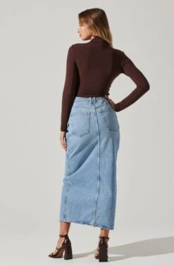 Asymmetrical Pleated Cutout Mock Neck Top 28 Asymmetrical Pleated Cutout Mock Neck Top -Chic Ladies Wear Shop AT17934 ESPRESSO 1