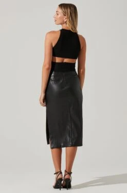 Cut Out Knit Crop Top -Chic Ladies Wear Shop LT17393 FCI BLACK 5