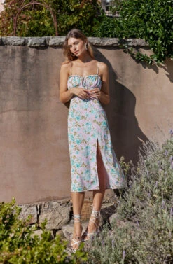 Avalee Floral Cutout Midi Dress -Chic Ladies Wear Shop LeniAliStudios ASTR GetawayGuide2022 03 22 ASTR 1794