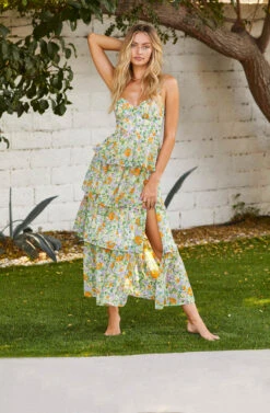 Midsummer Floral Tiered Maxi Dress -Chic Ladies Wear Shop Look 022 2193
