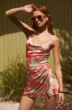 Triana Abstract Print Mini Skirt -Chic Ladies Wear Shop MAY MathchingSets 5